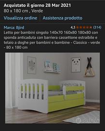 Letto basso da bambino 