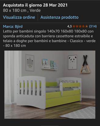 Letto basso da bambino 