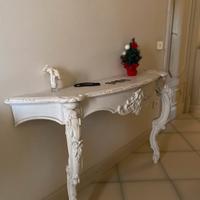 Consolle shabby bianca