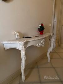 Consolle shabby bianca
