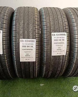 4 gomme 205 60 16 continental 100% BAT. RIF361