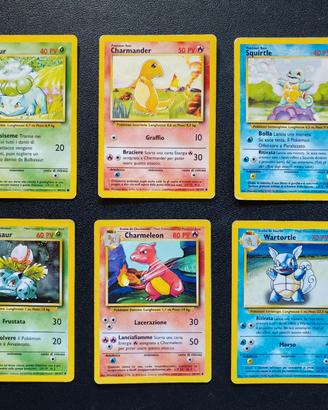 Carte Pokemon - Trio Starters + Evoluzioni 