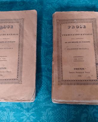 Prose F. Ranalli (con epistole Petrarca) - 1838