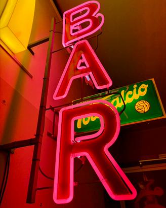Insegna BAR luminosa tubo neon - Vintage