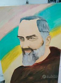 Quadro padre npio sorridente autore sconosciuto