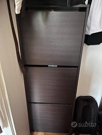 Scarpiera BISSA IKEA 3 scomparti - testa di moro