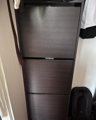 Scarpiera BISSA IKEA 3 scomparti - testa di moro