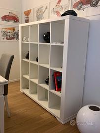 Libreria a giorno laccato bianco smontabile