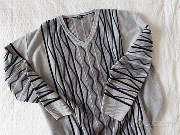 Golf, maglione, pullover collo a V,ciniglia