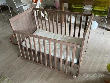 Lettino per bambino con materasso e paracolpi