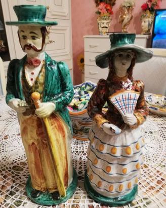 Coppia Antica Di Caltagirone Originale