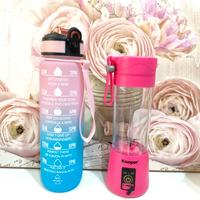 Borraccia motivazionale + Frullatore Kooper rosa