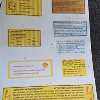 Kit decals scritte vano motore Porsche 964