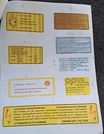 Kit decals scritte vano motore Porsche 964