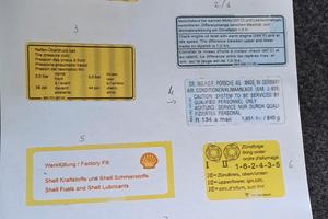 Kit decals scritte vano motore Porsche 964