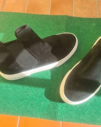 scarpe uomo alte polacchino scamosciate nere