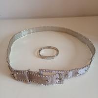 set cintura metallica + braccialetto