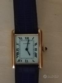 orologio Cartier tank oro 18k carica manuale 