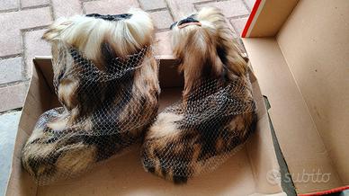 Dopo sci in pelle e pelliccia piede 39-40