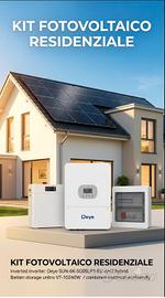 Kit Deye 6kW+pannelli+batteria 10,24kW  + quadri