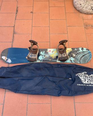 Snowboard donna 139 + Attacchi Burton + Sacca