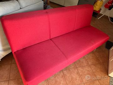 Divano letto matrimoniale rosso