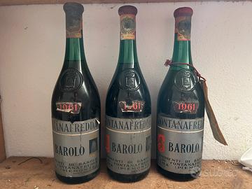 3 Bottiglie Barolo Fontanafredda 1961