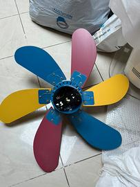Lampadario cameretta bambini con ventola