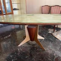 Tavolo in mogano e ferro anni 60