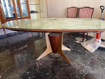 Tavolo in mogano e ferro anni 60