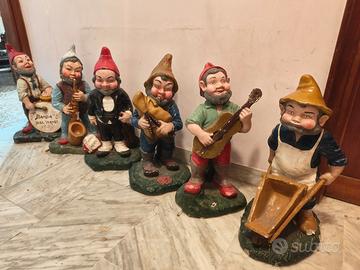 6 nani da giardino vintage “Banda del Vernèt”