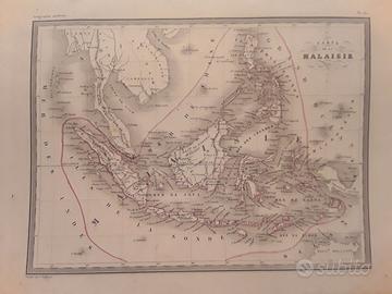 Carta geografica antica della Malesia