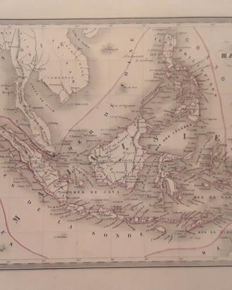 Carta geografica antica della Malesia