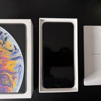 Iphone xs max 64gb alimentatore cavo + cover