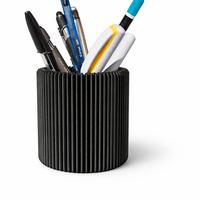 Portapenne moderno in PLA nero – design minimal