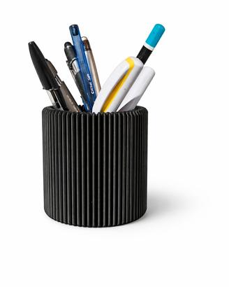 Portapenne moderno in PLA nero – design minimal