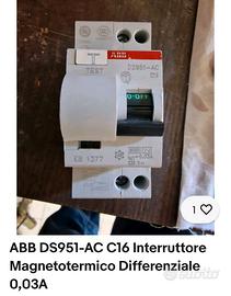 ABB magnetotermico differenziale C16 0,03A