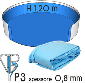 Liner per Piscina Circolare Ø 5,00 x h. 1,20 m