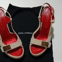 scarpe sandalo scamosciato Dolce e Gabbana