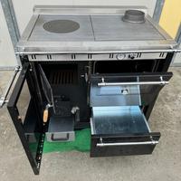 TERMOCUCINA A LEGNA 4⭐️A GRIGLIA MOBILE CON FORNO