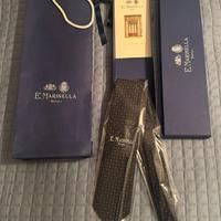 Cravatta E. Marinella 3 pieghe nuova blu