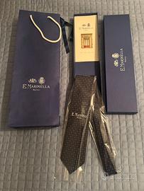 Cravatta E. Marinella 3 pieghe nuova blu