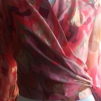 Blusa di chiffon di seta vintage