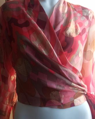 Blusa di chiffon di seta vintage
