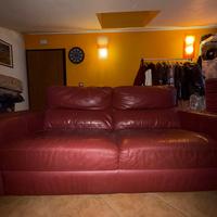 DIVANO PELLE BORDEAUX