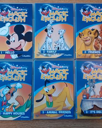 6 DVD Disney Magic English Per Imparare L'inglese.