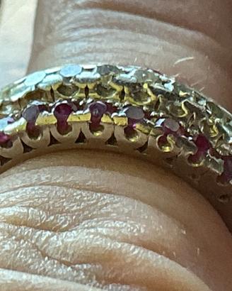 Anello in stile veretta in oro bianco