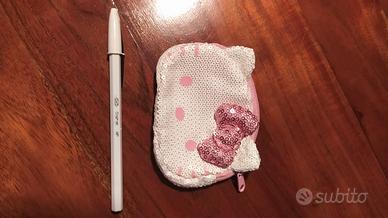portamonete Hallo Kitty rosa con paillettes 