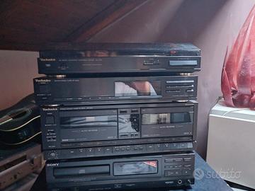 giradischi +cassette + stereo+turner am/fm