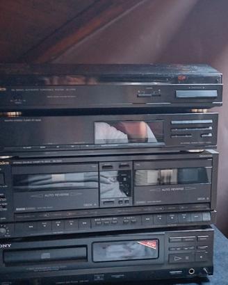 giradischi +cassette + stereo+turner am/fm